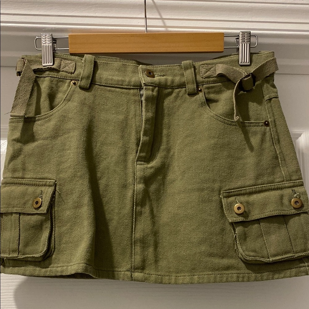 Princess Polly Olive Mini Skirt